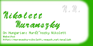 nikolett muranszky business card